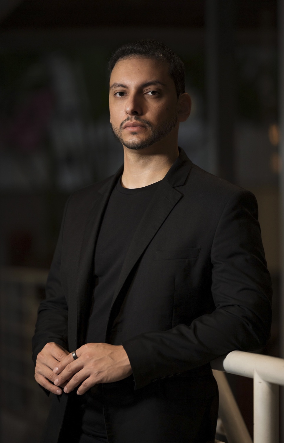 Diego Araujo in a black blazer
